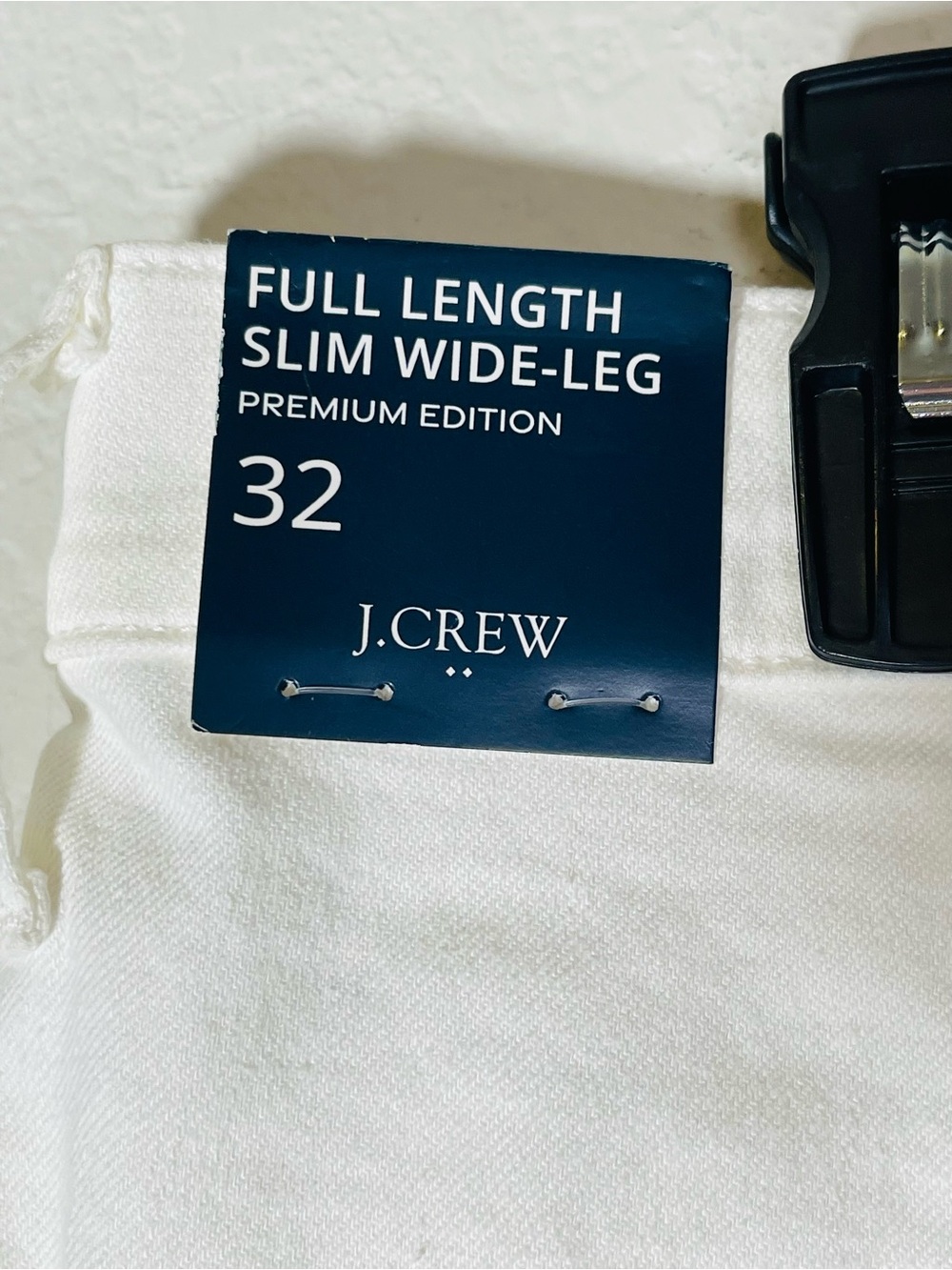 J Crew Fac NWT Slim Wide Leg Sailor Jeans Size 32 All Day Stretch Seashell White - Picture 12 of 14